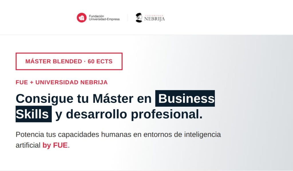 El máster de FUE que te prepara para destacar en un mundo con IA
